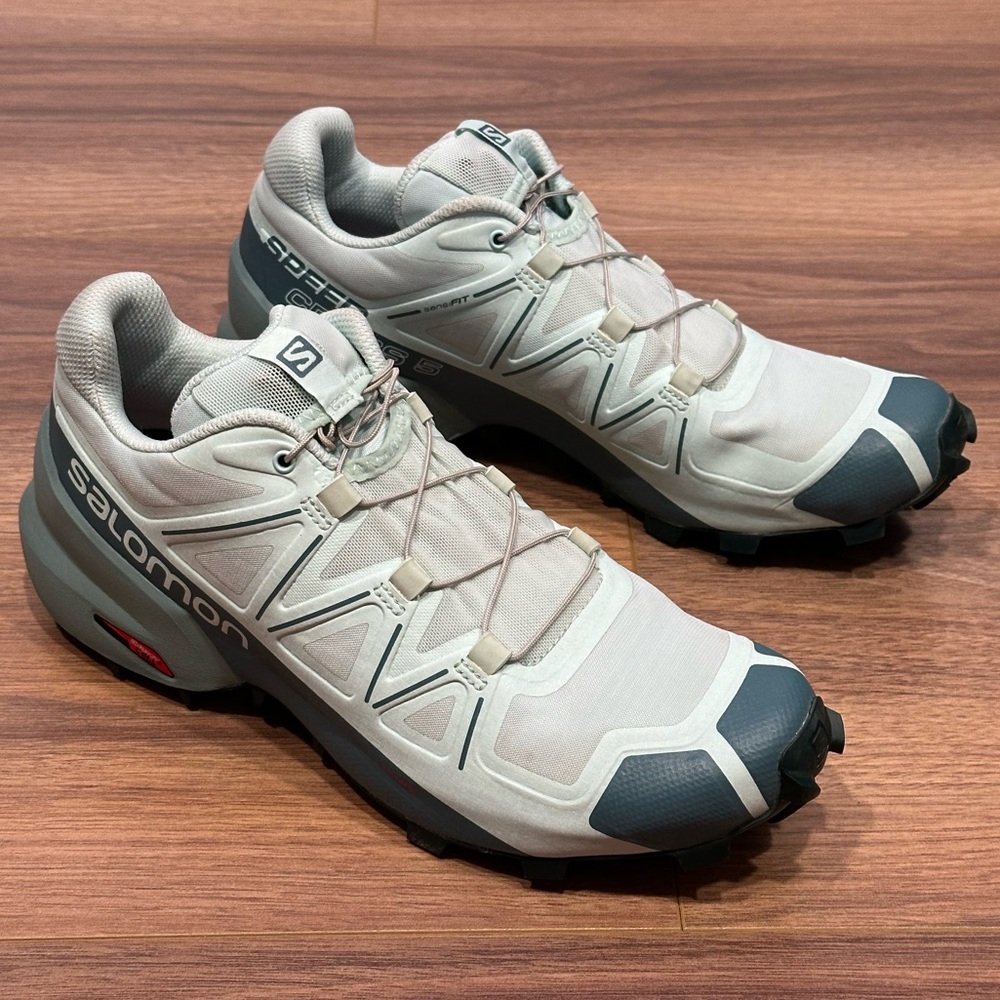 Salomon Speedcross 5 Trail Running Sneakers in Wrought Iron/Spray/White Size 9.5 - Picture 3 of 13